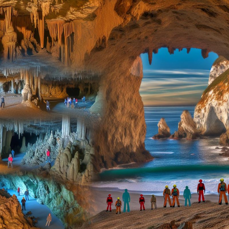Exploring caves and coastal cliffs