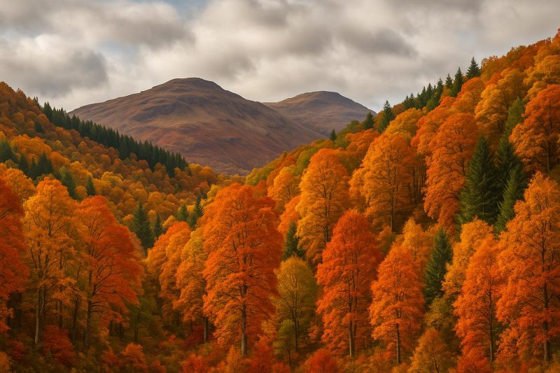 Autumn colors in the forests of Argyll