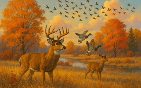 Bird migrations and seasonal wildlife